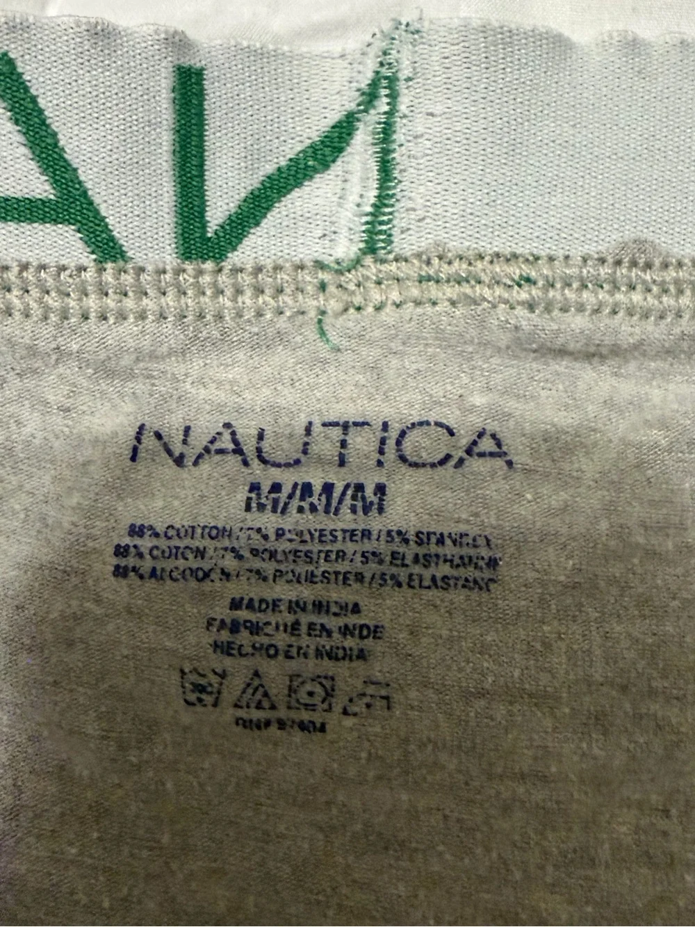 Nautica Grey Briefs with Green Branded Waistband